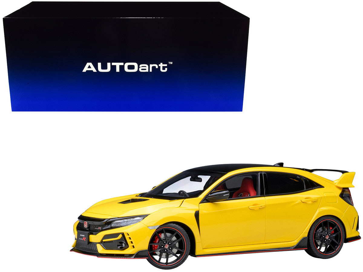 2021 Honda Civic Type R (FK8) RHD (Right Hand Drive) Sunlight Yellow Limited Edition 1/18 Model Car by Autoart LuxuryLifeWay Online Store