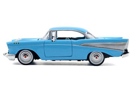 1957 Chevrolet Bel Air Light Blue "Timeless Legends" Series 1/24 Diecast Model Car by Motormax LuxuryLifeWay Online Store