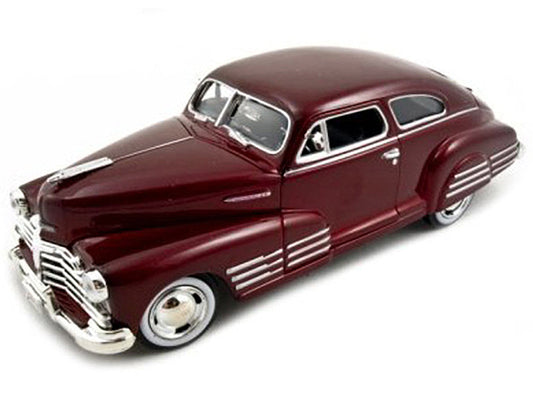 1948 Chevrolet Aerosedan Fleetline Dark Red Metallic 1/24 Diecast Model Car by Motormax LuxuryLifeWay Online Store