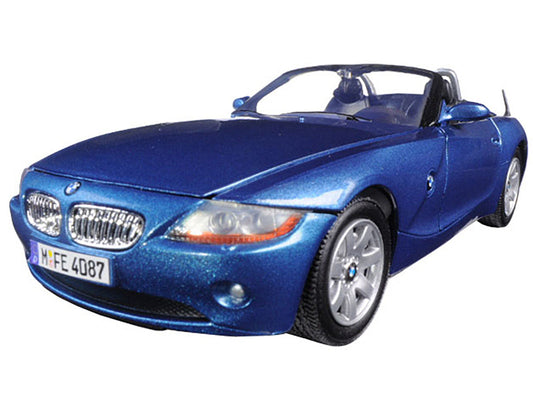 BMW Z4 Convertible Blue Metallic 1/24 Diecast Model Car by Motormax LuxuryLifeWay Online Store
