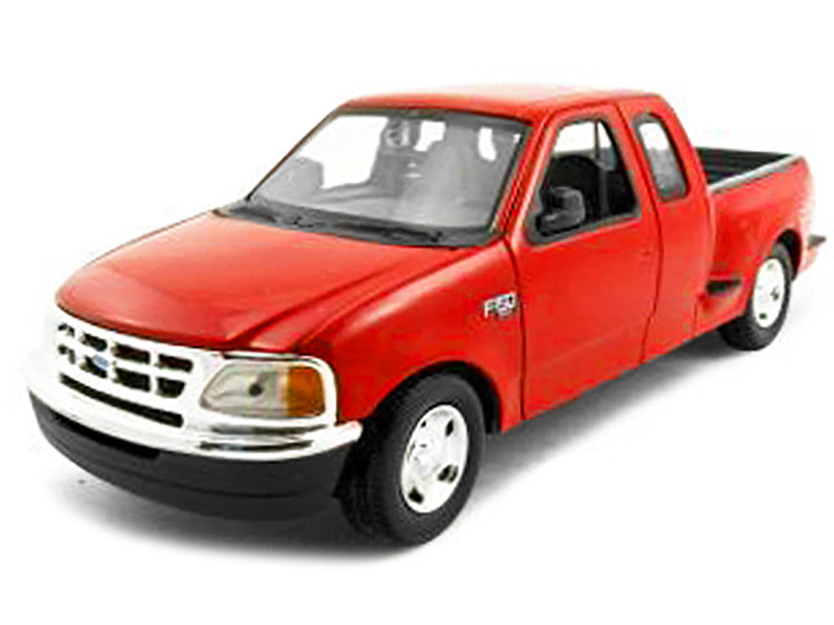 2001 Ford F-150 XLT Flareside Supercab Pickup Truck Red 1/24 Diecast Model Car by Motormax LuxuryLifeWay Online Store