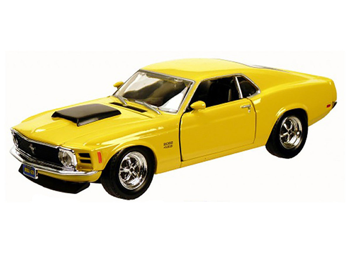 1970 Ford Mustang Boss 429 Yellow 1/24 Diecast Model Car by Motormax LuxuryLifeWay Online Store