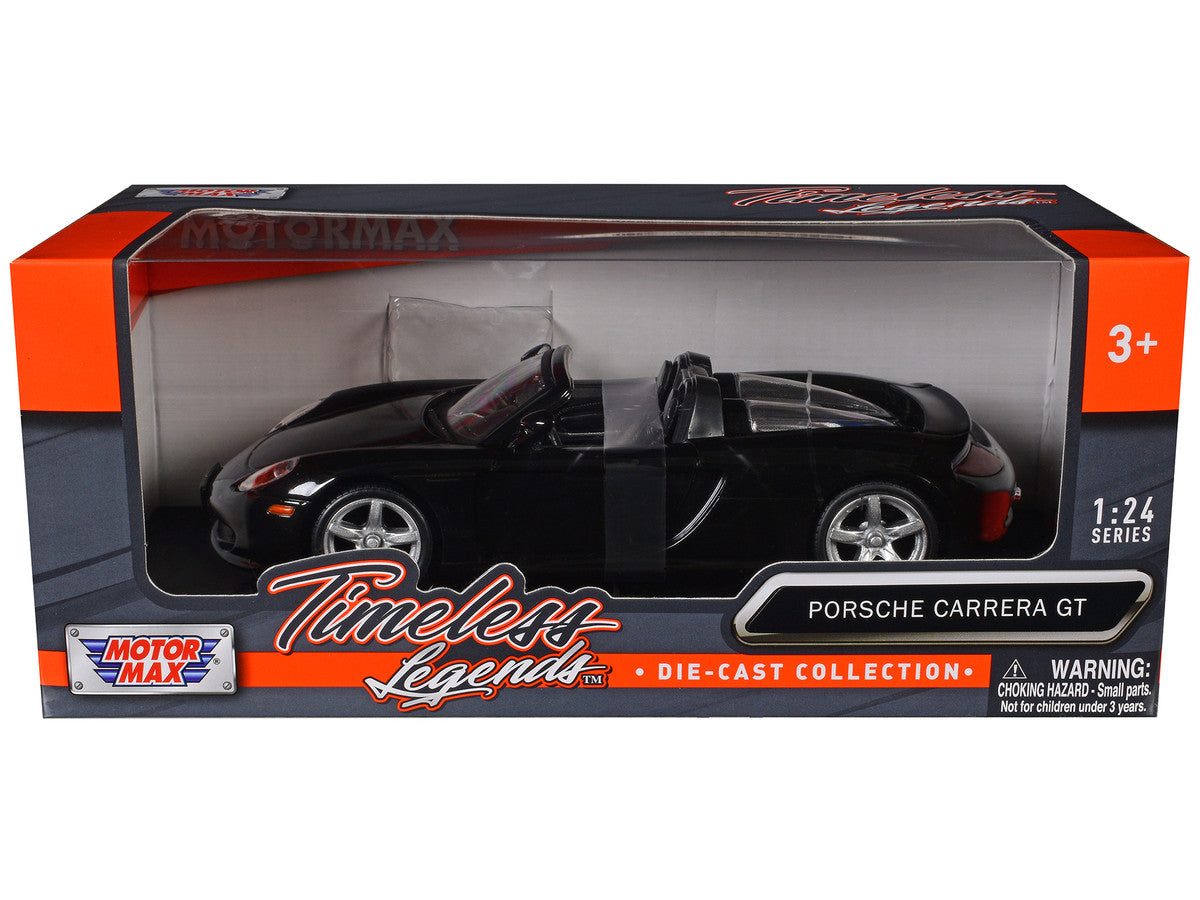 Porsche Carrera GT Black 1/24 Diecast Car Model by Motormax LuxuryLifeWay Online Store