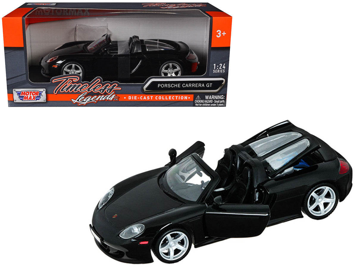Porsche Carrera GT Black 1/24 Diecast Car Model by Motormax LuxuryLifeWay Online Store