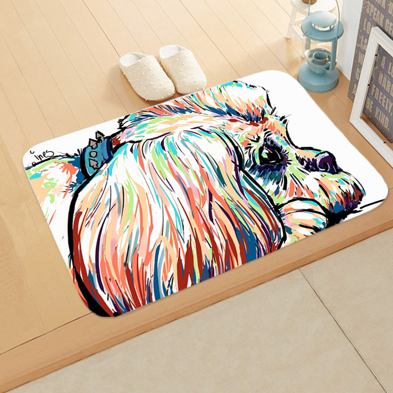 Digital Printing Floor Mat Bathroom Kitchen Toilet Absorbent non-slip Mat