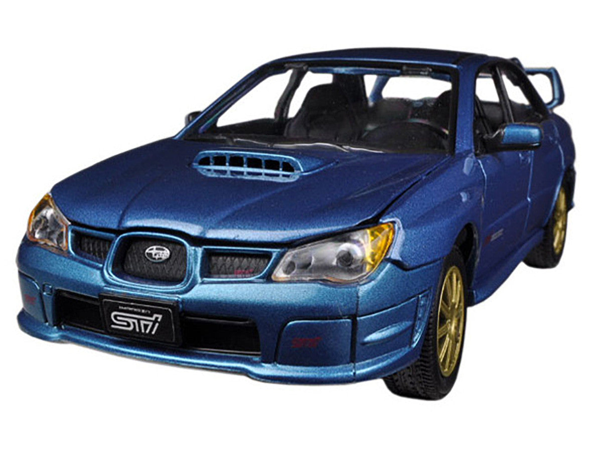 Subaru Impreza WRX STi Blue Metallic 1/24 Diecast Model Car by Motormax LuxuryLifeWay Online Store