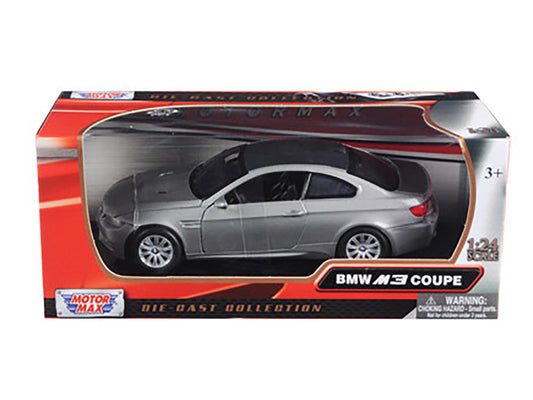 BMW M3 Coupe Gray Metallic 1/24 Diecast Model Car by Motormax LuxuryLifeWay Online Store
