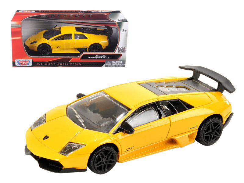 Lamborghini Murcielago LP 670 4 SV Yellow 1/24 Diecast Model Car by Motormax LuxuryLifeWay Online Store
