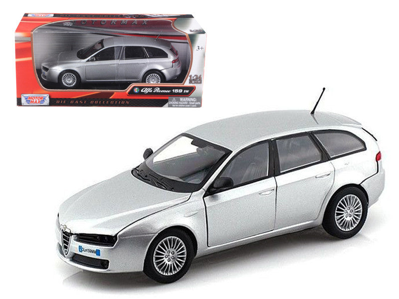 Alfa Romeo 159 SW Silver 1/24 Diecast Car Model by Motormax LuxuryLifeWay Online Store