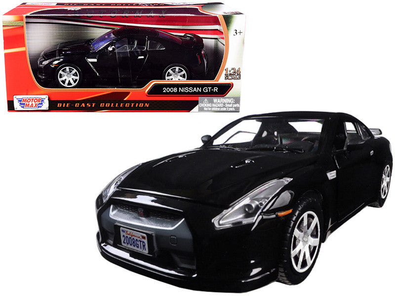 2008 Nissan GT-R R35 Gloss Black 1/24 Diecast Model Car by Motormax LuxuryLifeWay Online Store