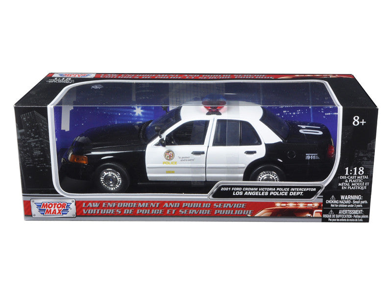 2001 Ford Crown Victoria Los Angeles Police Department LAPD Car 1/18 Diecast Car Model by Motormax LuxuryLifeWay Online Store