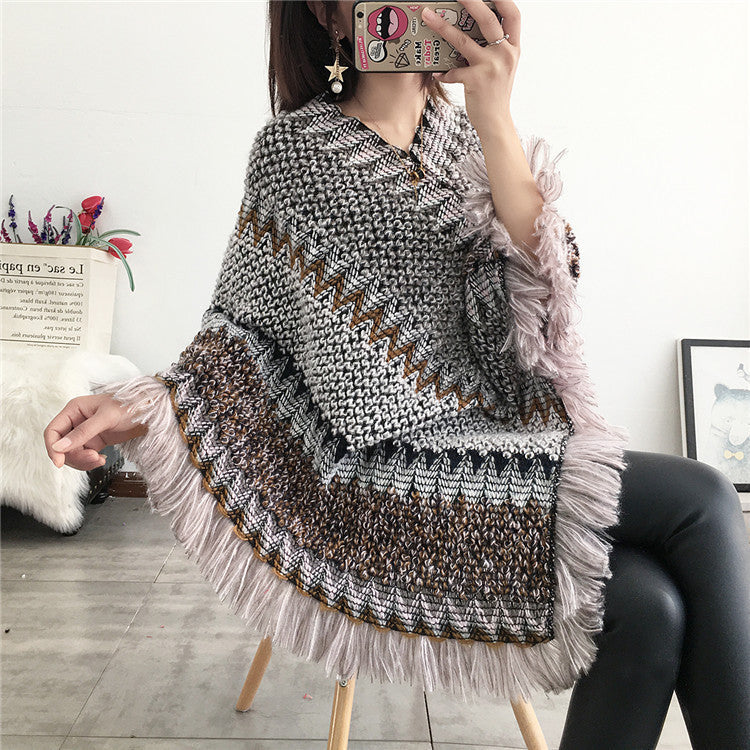 Tassel Scarf Knit Coat NorixaFashion.com