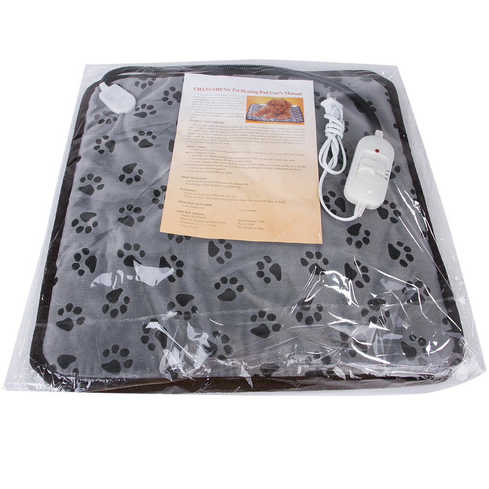 Pet Heating Pad For Dog Cat Heat Mat Indoor Electric Waterproof Dog Heated Pad With Chew Resistant Cord Winter Pet Blanket Warmer Pets Fashion
