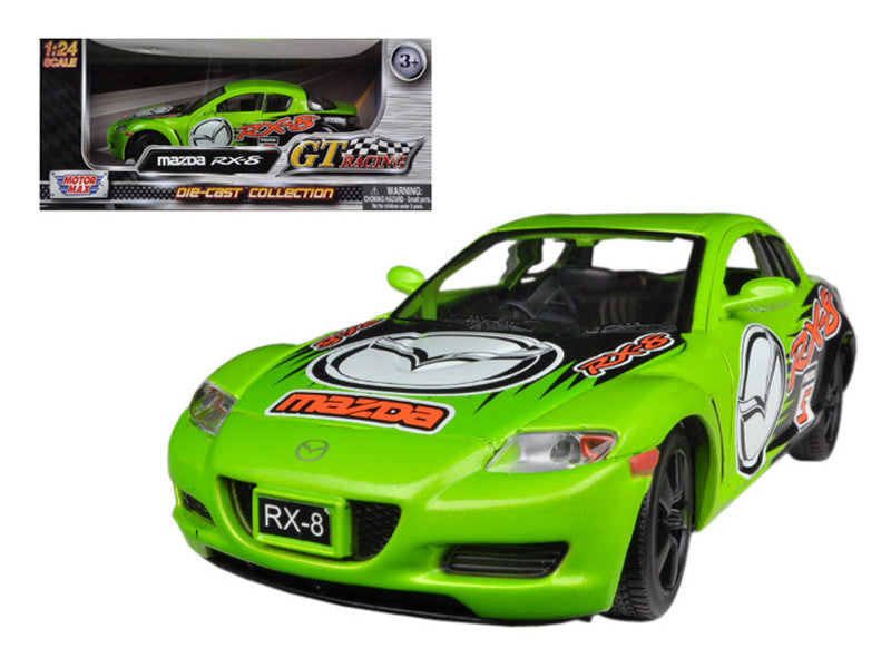 Mazda RX-8 #5 Green "GT Racing" Series 1/24 Diecast Model Car by Motormax LuxuryLifeWay Online Store