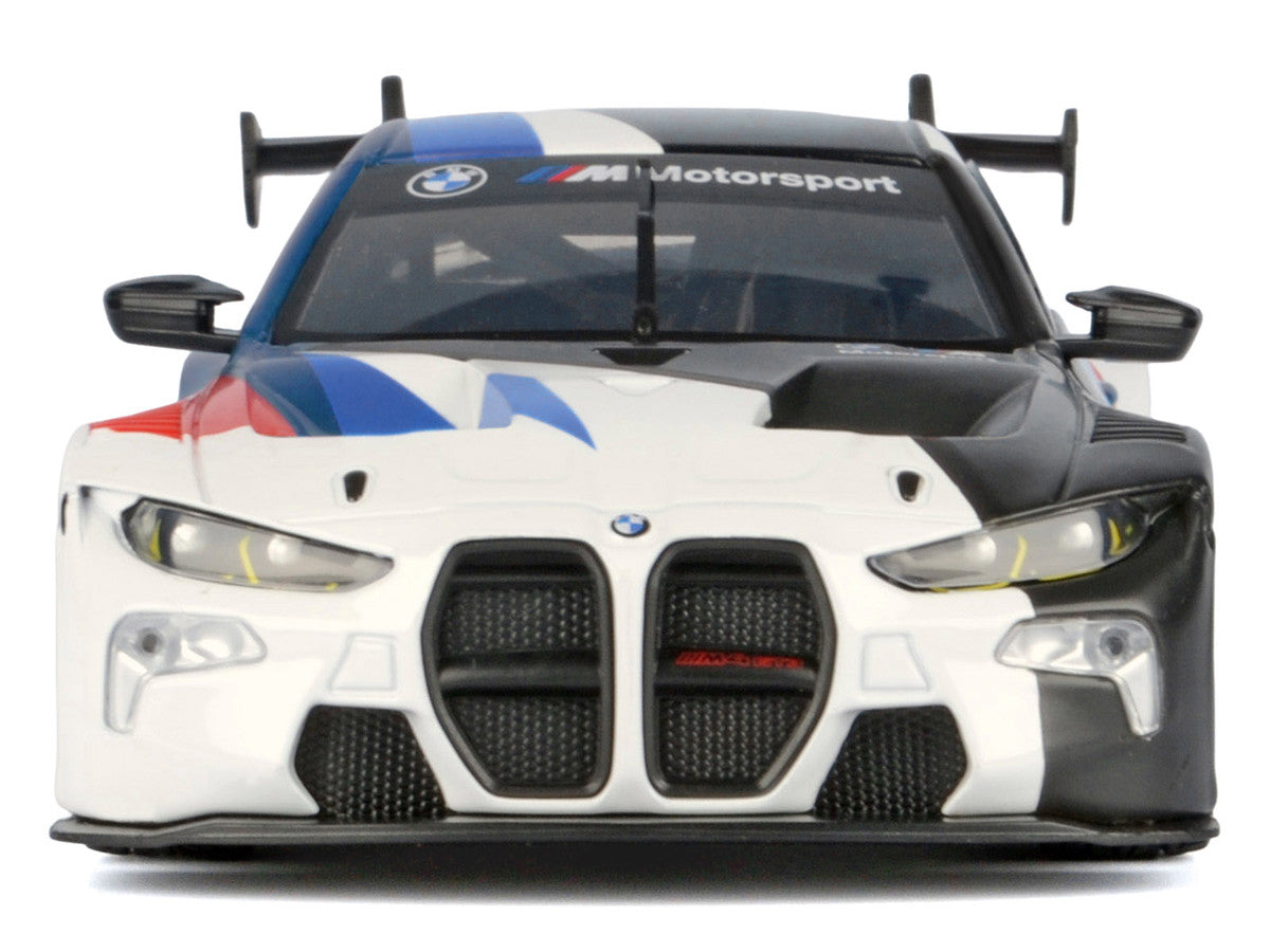 BMW M4 GT3 #1 White with Black Blue and Red Graphics "GT Racing" Series 1/24 Diecast Model Car by Motormax LuxuryLifeWay Online Store