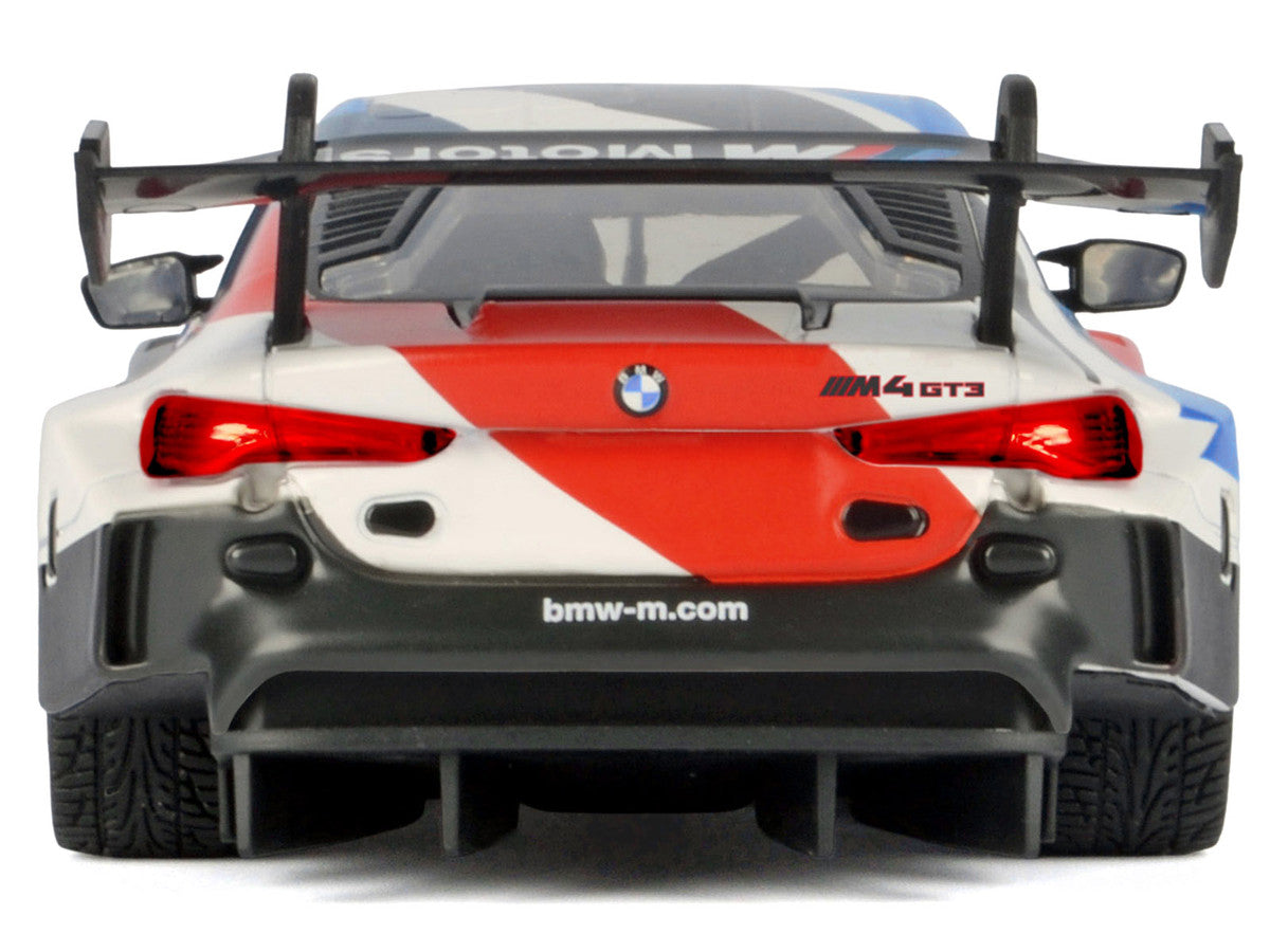 BMW M4 GT3 #1 White with Black Blue and Red Graphics "GT Racing" Series 1/24 Diecast Model Car by Motormax LuxuryLifeWay Online Store