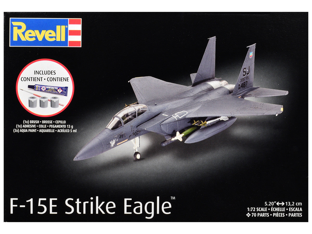 Level 4 Model Kit F-15E Strike Eagle Aircraft All-Included Kit 1/72 Scale Model by Revell LuxuryLifeWay Online Store