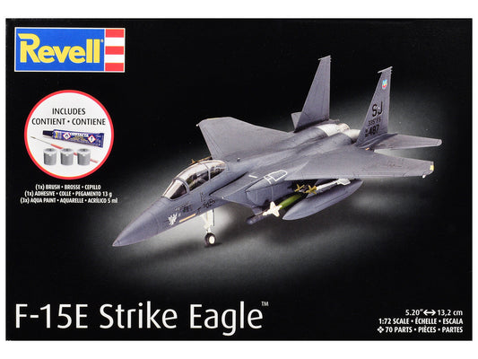Level 4 Model Kit F-15E Strike Eagle Aircraft All-Included Kit 1/72 Scale Model by Revell LuxuryLifeWay Online Store