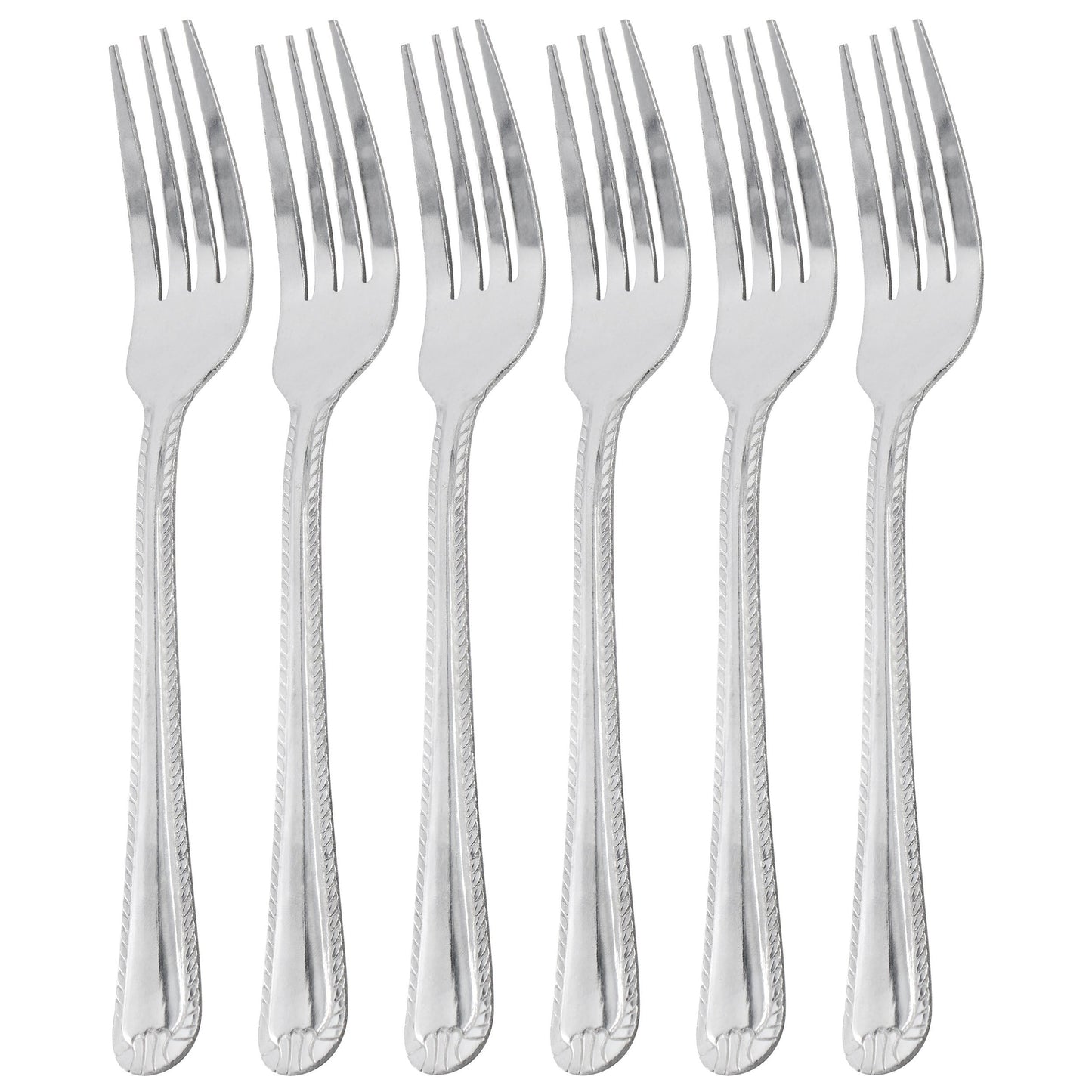 Gibson Home Tustin 6 Piece Stainless Steel Dinner Fork Flatware Set in Silver LuxuryLifeWay Online Store