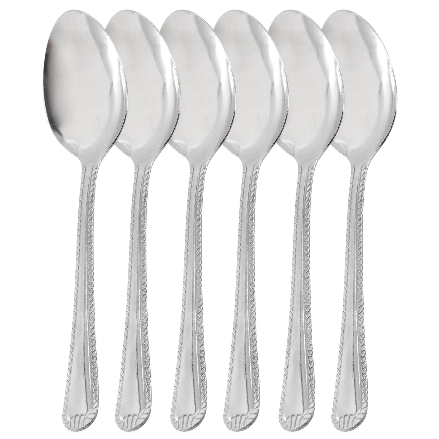 Gibson Home Tustin 6 Piece Stainless Steel Dinner Spoon Flatware Set in Silver LuxuryLifeWay Online Store