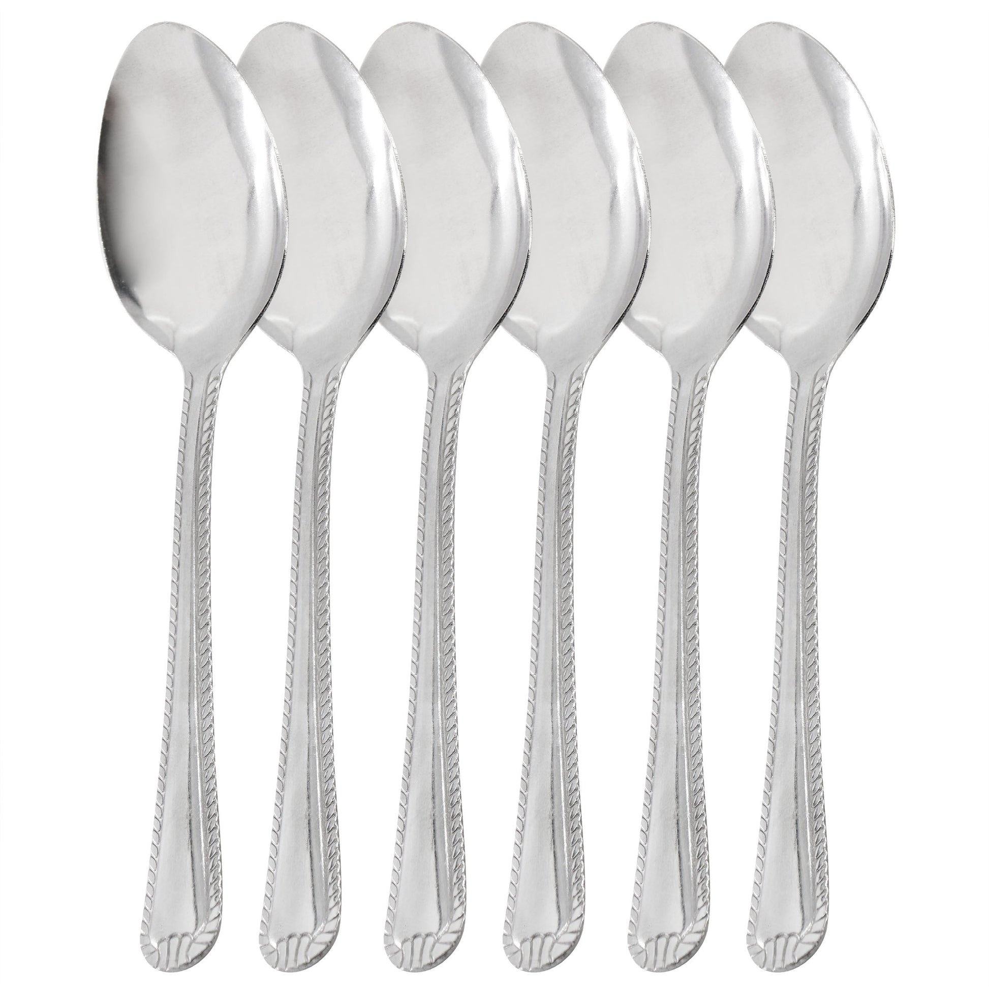 Gibson Home Tustin 6 Piece Stainless Steel Dinner Spoon Flatware Set in Silver LuxuryLifeWay Online Store