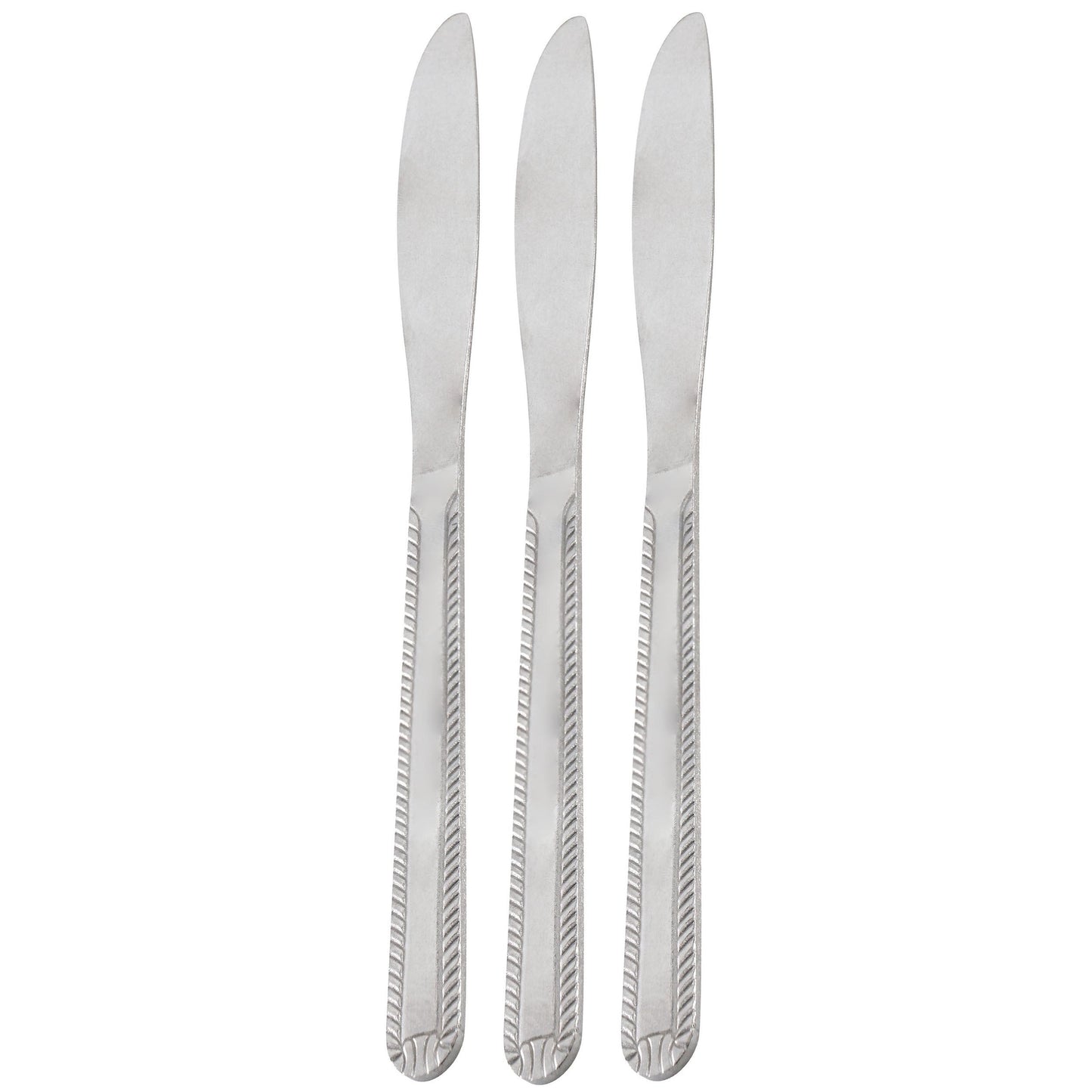 Gibson Home Tustin 3 Piece Stainless Steel Dinner Knife Flatware Set in Silver LuxuryLifeWay Online Store