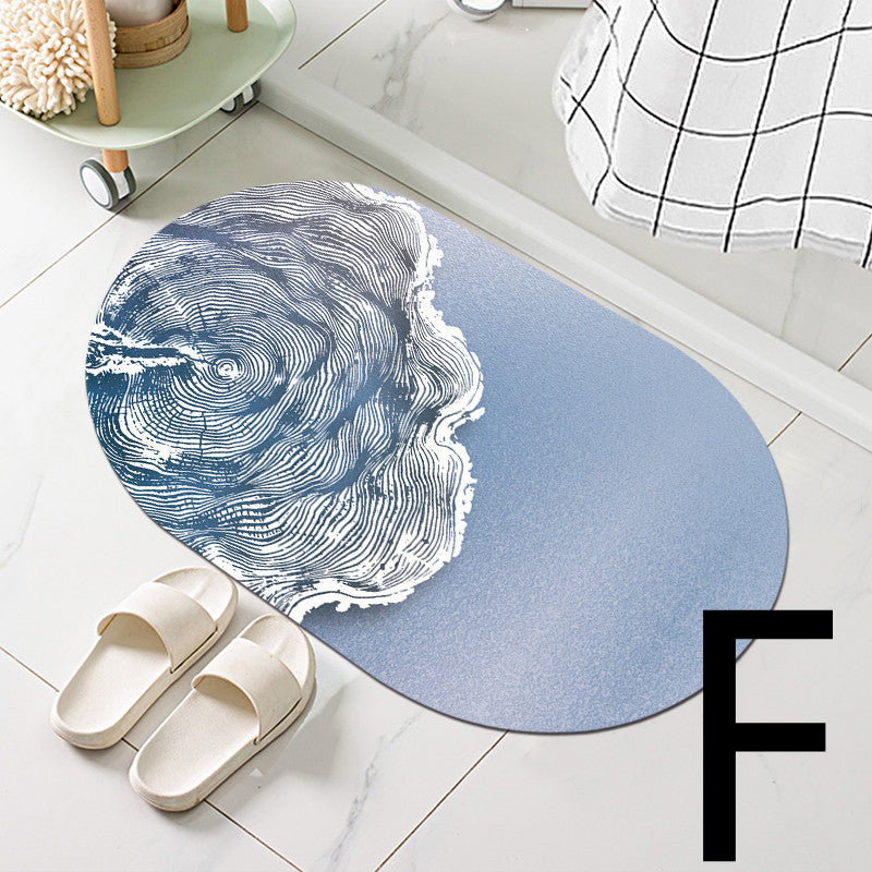 Diatom Mud Bathroom Door Non-slip Absorbent Floor Mat