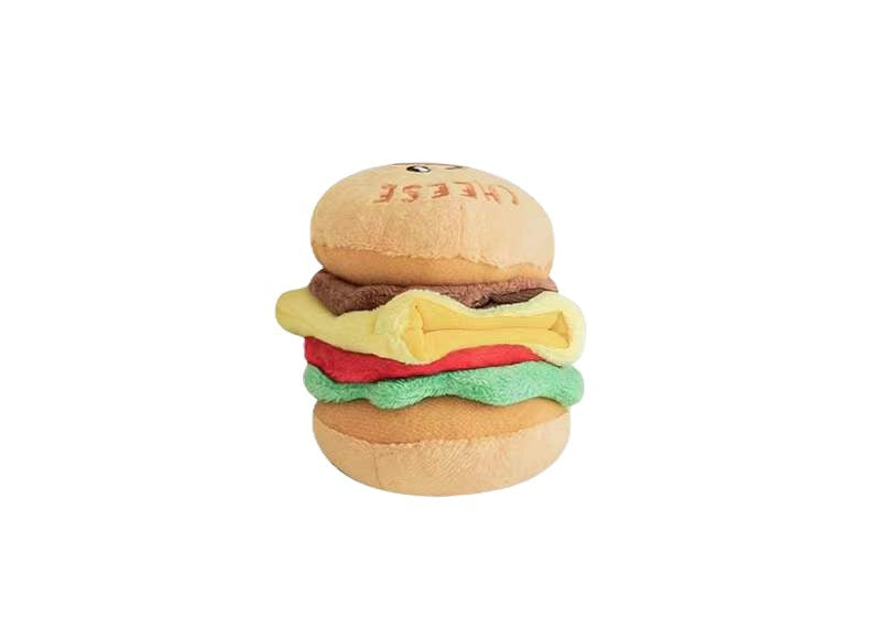 Hamburger Toy Pet Sniffing Soothing Sound Paper Decompression Pets Fashion
