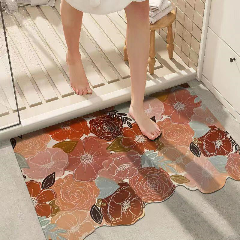 Diatom Mud Bathroom Absorbent Non-slip Floor Mat