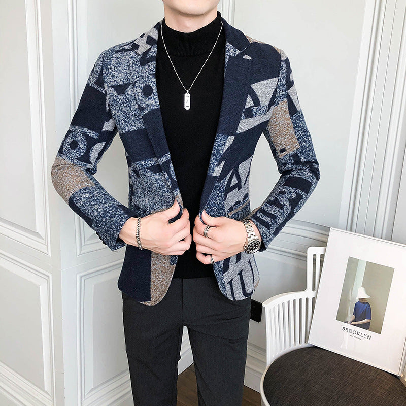 Youth Casual Long Suit Jacket in Fashion Trend Pi-Mart