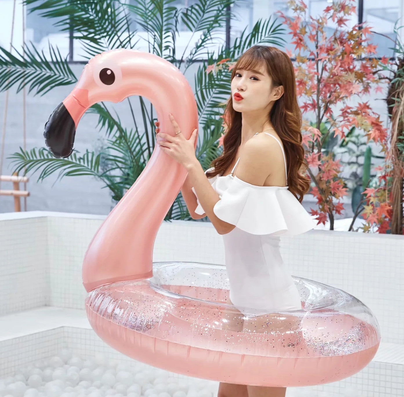 Flamingo Swimming Ring Floating Donut Summer Outdoor Activities Beach Party Inflatable Swimming Pool Toys LuxuryLifeWay Online Store