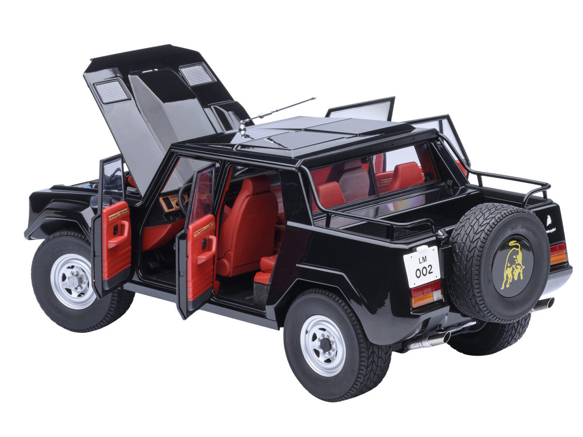 Lamborghini LM002 Nero Tenebre Black with Red Interior 1/18 Model Car by Autoart LuxuryLifeWay Online Store