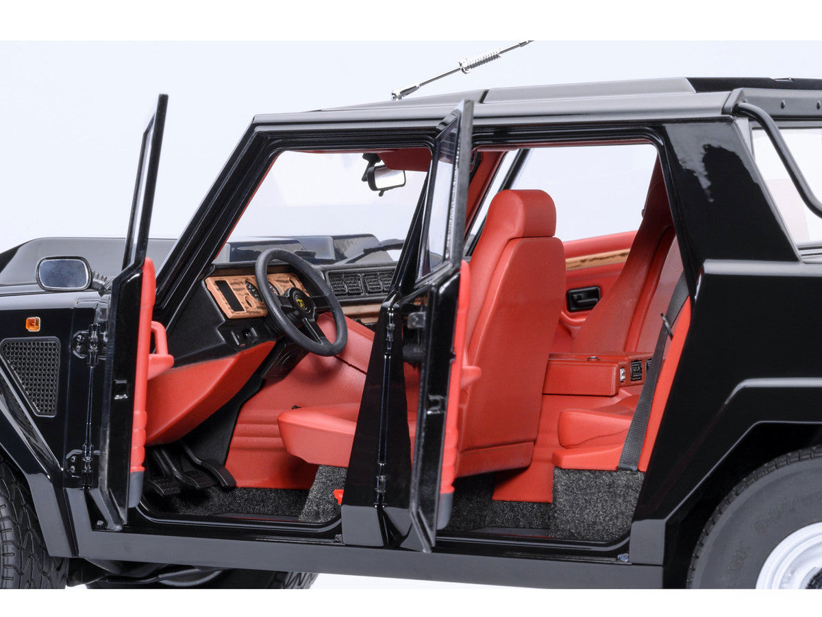Lamborghini LM002 Nero Tenebre Black with Red Interior 1/18 Model Car by Autoart LuxuryLifeWay Online Store