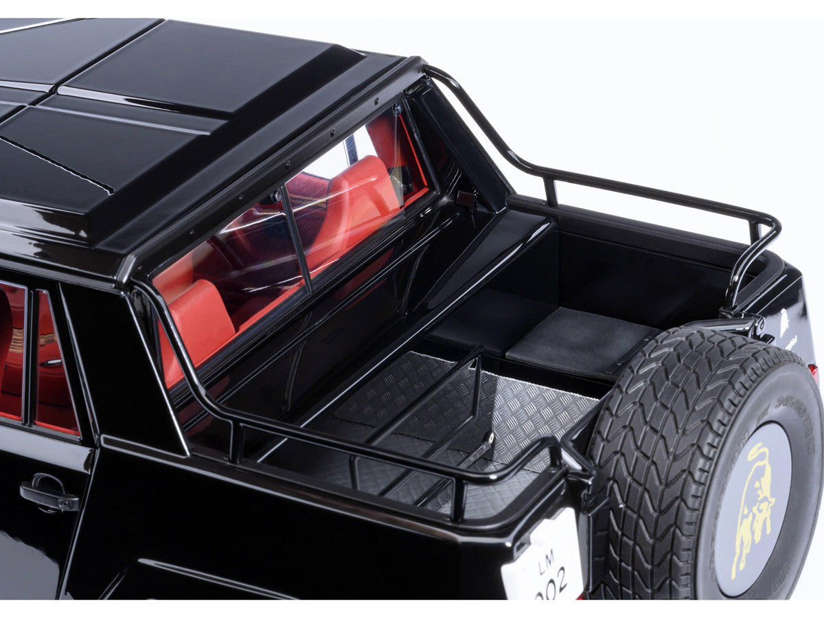 Lamborghini LM002 Nero Tenebre Black with Red Interior 1/18 Model Car by Autoart LuxuryLifeWay Online Store