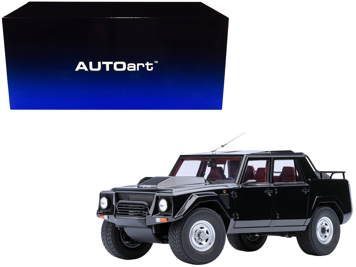 Lamborghini LM002 Nero Tenebre Black with Red Interior 1/18 Model Car by Autoart LuxuryLifeWay Online Store