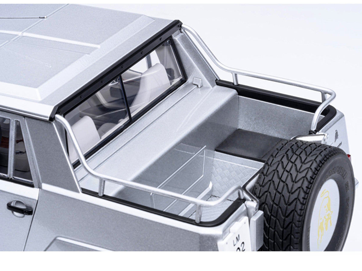 Lamborghini LM002 Argento Silver Metallic with White Interior 1/18 Model Car by Autoart LuxuryLifeWay Online Store