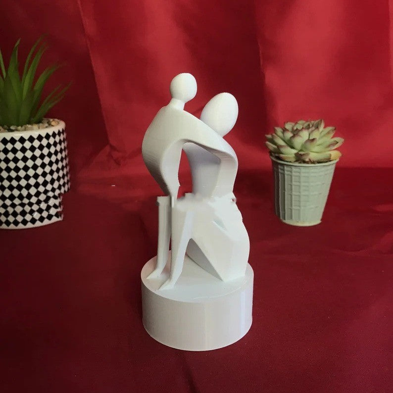 Mother And Baby Decorative Resin Sculpture PearlNestDecor.com