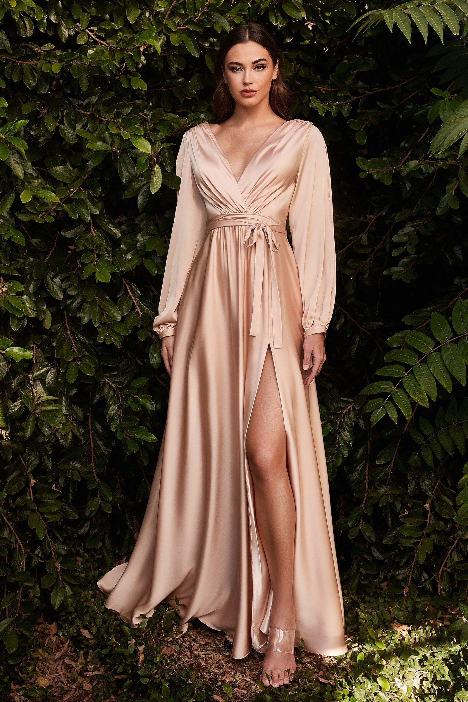 Long Sleeve Satin Dress LuxuryLifeWay Online Store