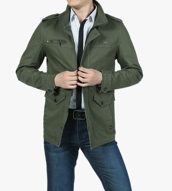 Men's jackets in foreign trade, long washed cotton leisure coat, big new winter and winter yards