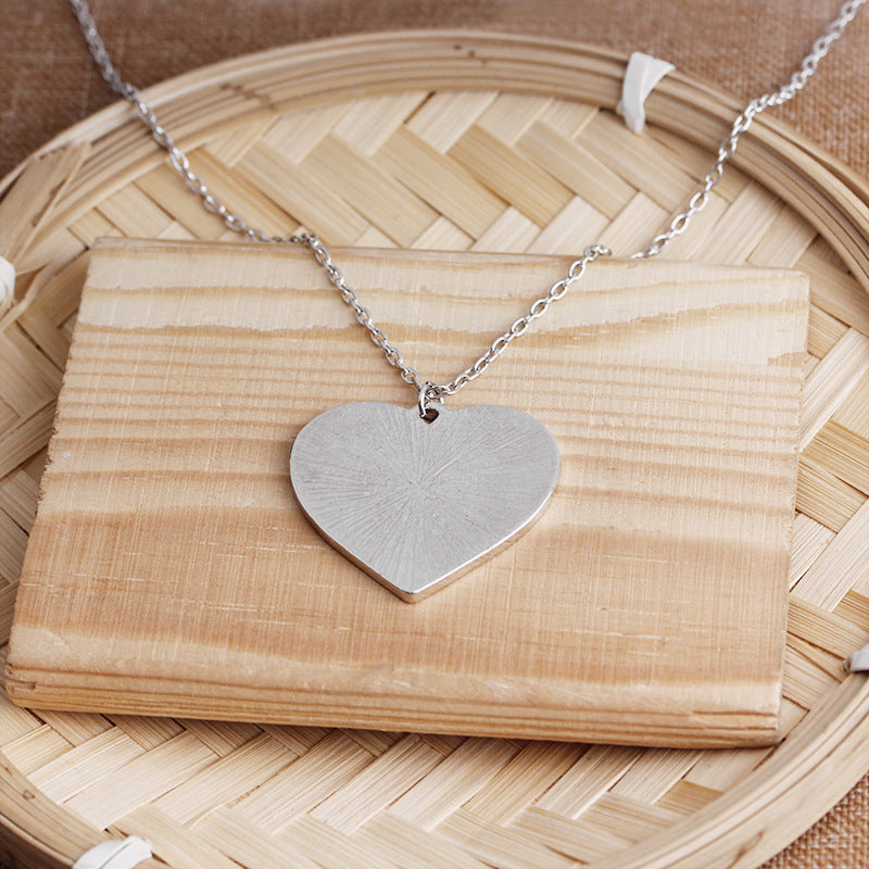 Heart-Shaped Engraved Necklace for Mother's Day Gift LadyShow.Store