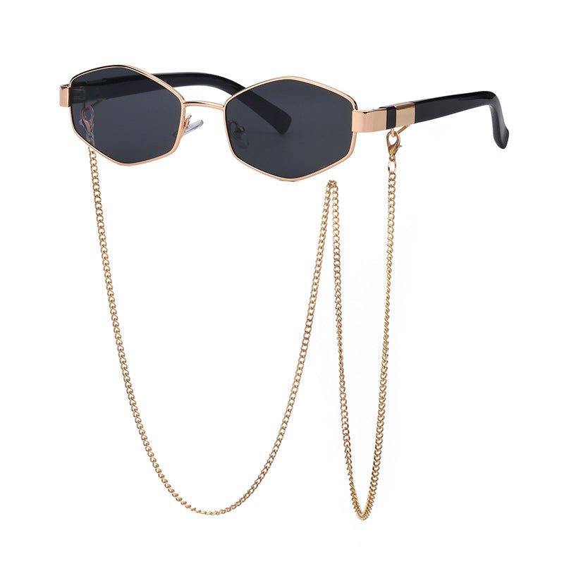 Women's Fashion Personality Chain Korean Style Sunglasses CJD