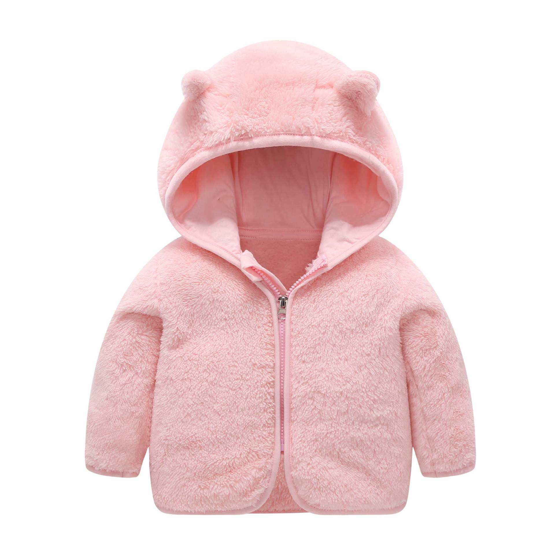 Children's Hooded Coral Fleece Padded Jacket Pi-Mart