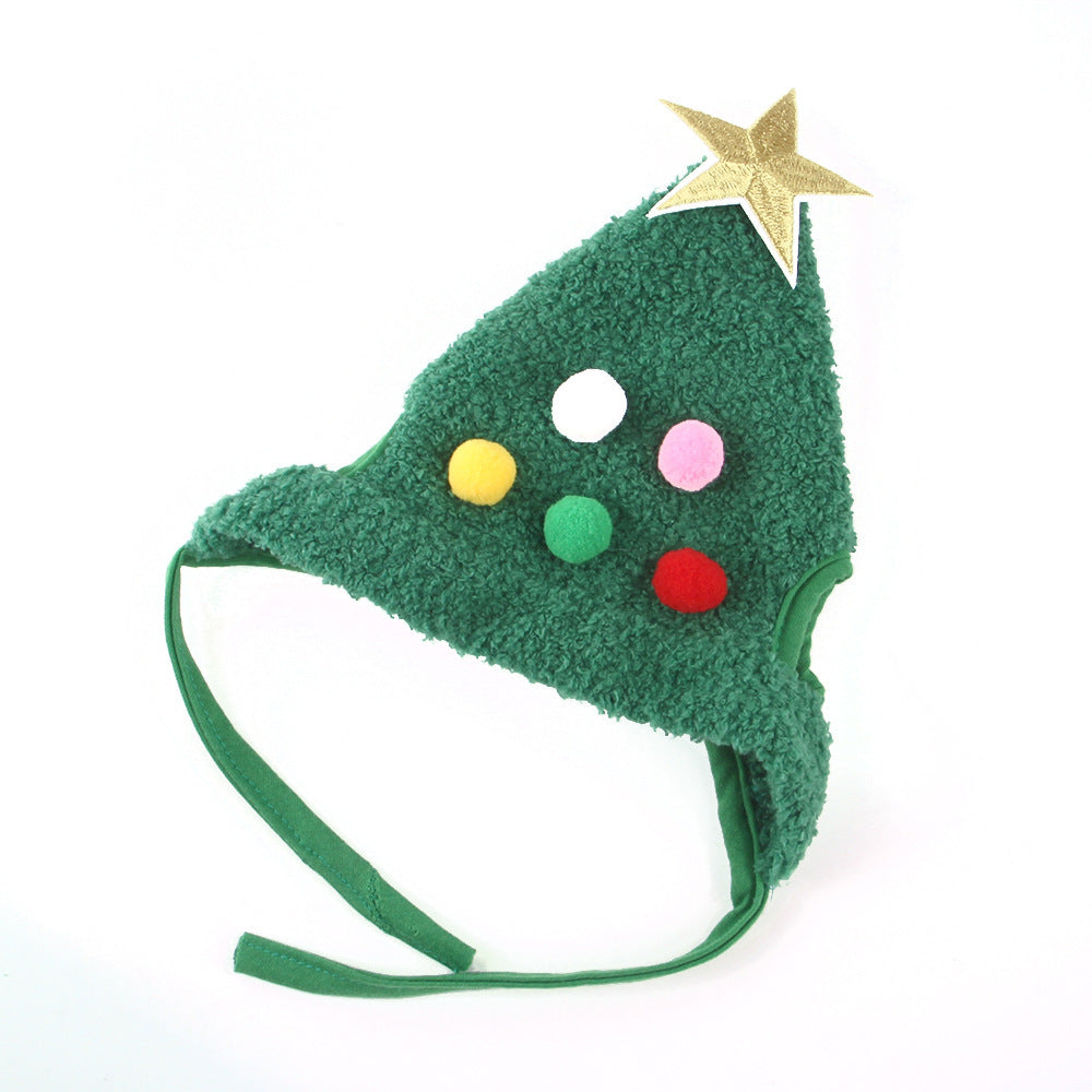 Pet Hat Christmas Tree Shape Pets Fashion
