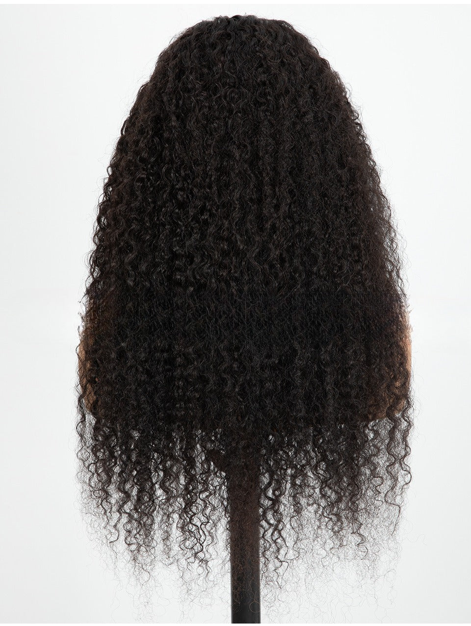 Lace-front Wig With Small Curls, Fluffy And Long Black Hair LadyShow.Store