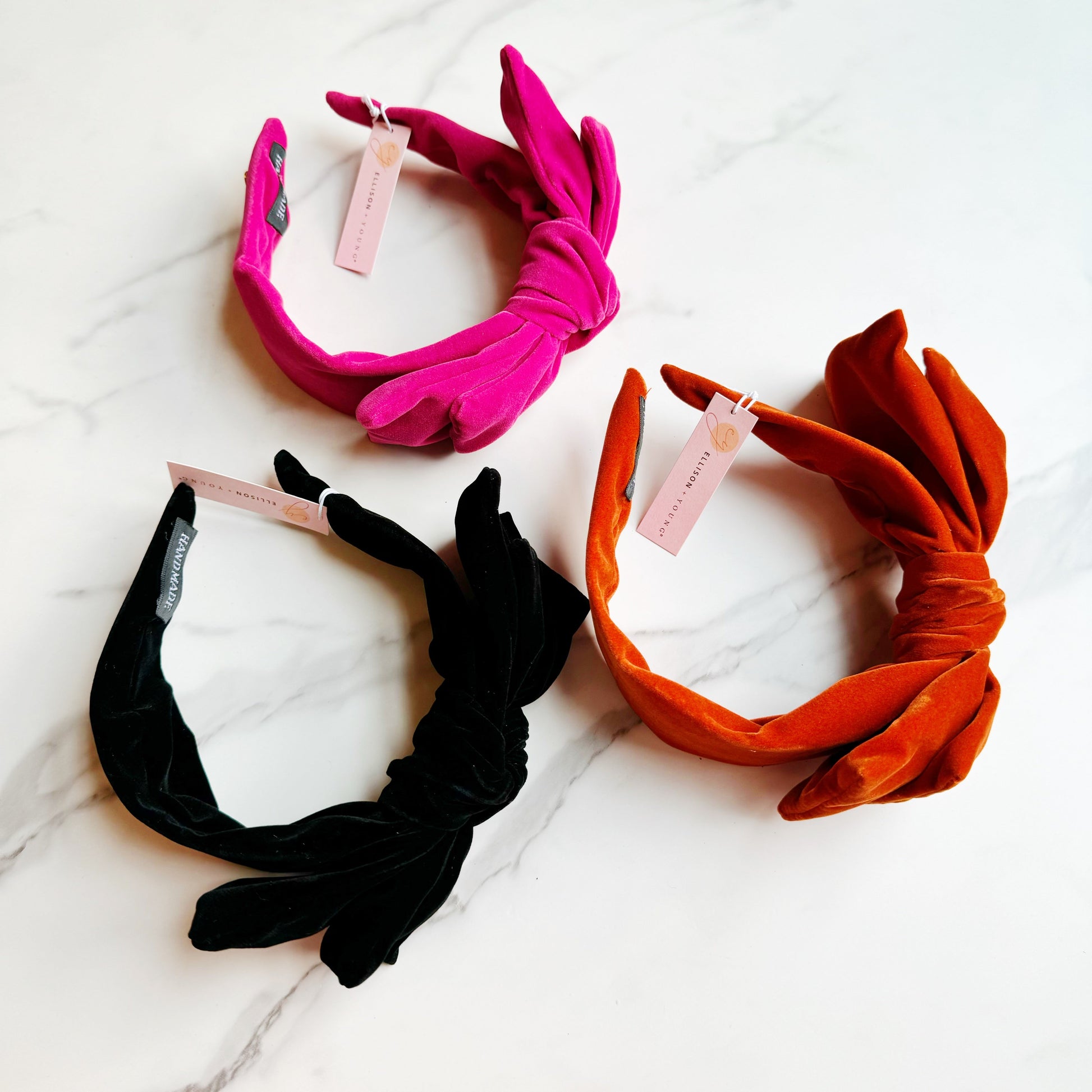 Structured Velvet Bow Headband LadyShow.Store