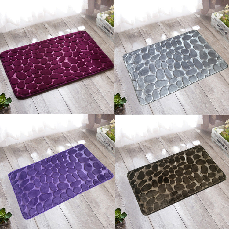 Absorbent Non-slip Stone Embossed Carpet Floor Mat