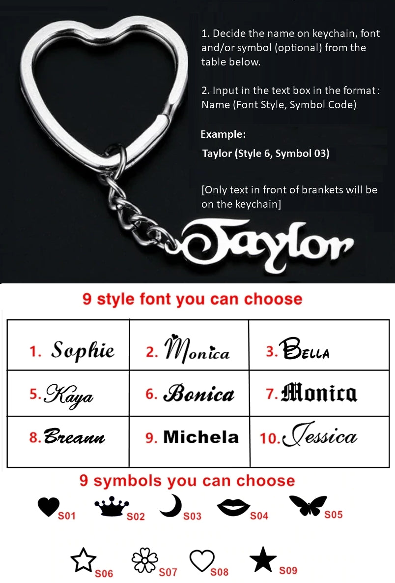 Custom Name Keychains Personalized Monogram Initial Key Chain With Name Engraved Letter for Women Men Jewelry Bag Charm LadyShow.Store
