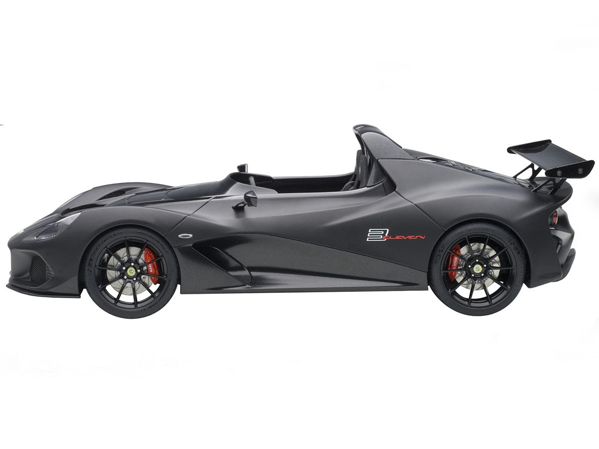 Lotus 3-Eleven Matt Black with Gloss Black Accents 1/18 Model Car by Autoart LuxuryLifeWay Online Store