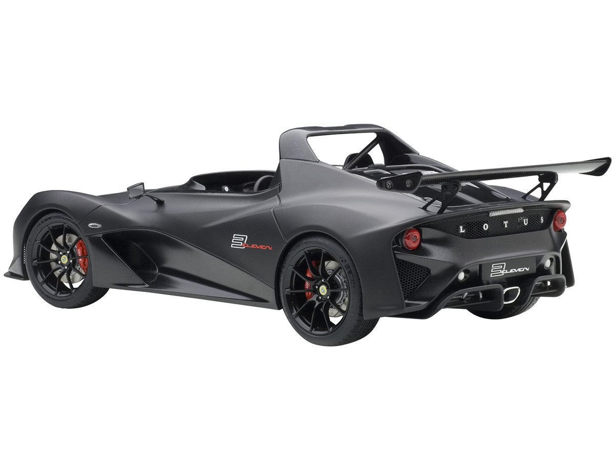 Lotus 3-Eleven Matt Black with Gloss Black Accents 1/18 Model Car by Autoart LuxuryLifeWay Online Store