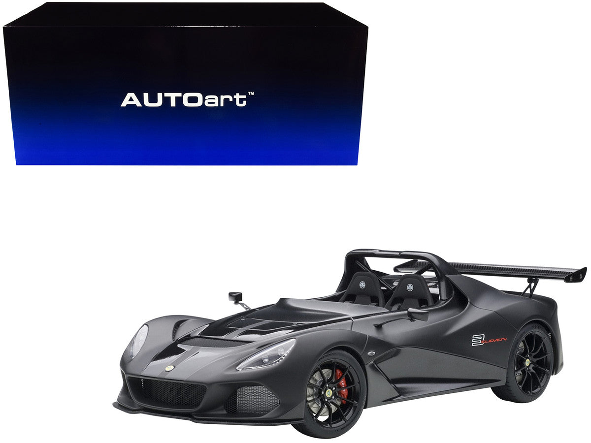 Lotus 3-Eleven Matt Black with Gloss Black Accents 1/18 Model Car by Autoart LuxuryLifeWay Online Store